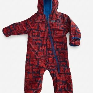 Patagonia Red and Blue Graphic Snowsuit